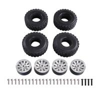 WNXGNHO 4Pcs All Terrain Remote Control Car Wheel Assemblies Secure Beadlock Design and Rubber Tire Construction Remote Control Car Metal Alloy and Tires