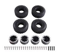 WNXGNHO 4Pcs All Terrain Remote Control Car Wheel Assemblies Secure Beadlock Design and Rubber Tire Construction Remote Control Car Metal Alloy and Tires