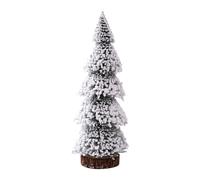 WNXGNHO Artificial Small Christmas Trees Snow Pine Tree Party Supplies for Home Desktop Holiday Decoration Small Snow Pine Tree with Wood Base