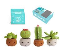 WNXGNHO Crochet Flower Plant Set for Adult Beginner with Instruction Handmade Potted Plant Supplies with Knitting Tool Hook Set for Beginner