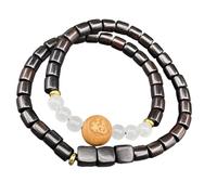 WNXGNHO Double Loop Beaded Handmade Jewelry for Everyday Use Buddhist Prayer Double Wooden Wrist Beads