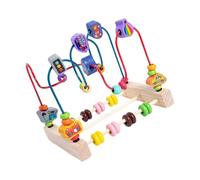 WNXGNHO Sensory Play Wooden Bead Lacing Set for Fine Motor Practice and Visual Stimulation in Children Age 3+ Color Recognition Educational Toy