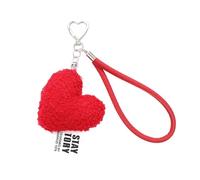 WNXGNHO Stylish Valentines Day Plush Heart Keychain Wristlet Keyring Bag Pendant For Key And Coin Purse Backpack Accessories