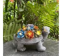 WNXURT Solar Garden Outdoor Turtle Figurines with LED Lights Lawn Decor Tortoise Statue for Outside Yard Patio Front Porch Balcony Home Ornament Housewarming