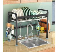 WNYAILLL Over The Sink Dish Drying Rack, Multifunctional Kitchen Counter Utensil Holder, Space-Saving Sink Drainer, for Plates, Bowls, Utensils, Storage Rack(97 * 61cm/38.2 * 24in)