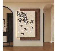 WNYAILLL Wall Sculptures 3D Wall Art Decor Landscape Painting Wall Hanging Art, Sandstone Decor Wall Art Painting, Entrance Murals for Entryway, Living Room, Hallway(Brown C,70 * 100CM/27.6 * 39.4in)