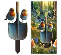 Wnzdp 1PC Robin Garden Ornaments Outdoor, Robin Ornaments for Garden Decor, Charming Bird-Themed Outdoor Wall Decor, for Enthusiasts, Size 20 x 10.7 cm