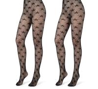 Wnzdp 2 Pairs Star Tights, Funky Tights with Unique Star Patterns, Smooth Cute Black Fishnet Tights, Gothic Style Fashion Pattern Tights with Star Designs for Girls Women