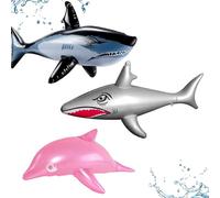 Wnzdp 2 PCS Inflatable Shark, Shark Inflatable, Swimming Animal Pool Inflatables, Realistic Pool Inflatables for Beach Party Birthday Decors Dress