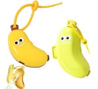 Wnzdp 2PCS Banana Toothbrush Cover, Tooth Brush Cover Head Cap, Toothbrush Covers Head Cap, Toothbrush Head Cover Portable Protective Covers Case for School Trips Home Travel