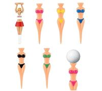 Wnzdp 6 PCS Personalised Golf Tees, Funny Golf Tees with Unique Designs, Portable Novelty Golf Tees for Practice and Tournaments, Personalised Golf Gifts for Men Women Enthusiasts