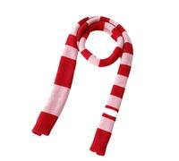 Wnzdp Skinny Scarf, Pink White Narrow Striped Scarf for Women Show the Charm, Versatile Fashion Dressing Accessory Knitted Scarf for Neck Hair and Waist