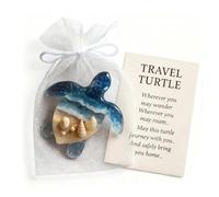 Wnzdp Travel Turtle with Bag and Card, Classic Style Turtle Gift for Women Men Special Occasion, Elegance Pocket Hug Gift with Unique Design, Lucky Charm for Family Friends Classmates