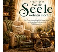 Wo die Seele wohnen möchte: Ein Cozy-Ausmalbuch für Erwachsene mit liebevollen Sprüchen und Wohlfühlmotiven