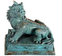 Wo Lai Gou Dizang Bodhisattva's Sacred Mount, Ksitigarbha's Divine Beast Figurine, Chinese Mythical Unicorn Sculpture For Home Office Decor, Luck Protection Ornament