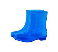 Wo’s Fashion Printed Short Rain Boots, Non-Slip Sole Rubber Wellies, Durable & Breathable Waterproof Ankle Boots, Perfect for Outdoor Work, Dog Walking, Country Festivals Blue