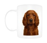 WOA Words of art Brown Cocker Spaniel Mug - 340ml 11oz Ceramic Dog Lover Gift - Cute Spaniel Coffee & Tea Cup for Pet Owners & Animal Fans