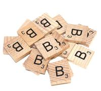 WOA Words of art Wooden Scrabble Tiles Arts Craft Create Personalised Gifts (Letter B, 50 Pack)