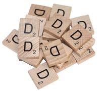 WOA Words of art Wooden Scrabble Tiles Arts Craft Create Personalised Gifts (Letter D, 50 Pack)