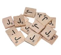 WOA Words of art Wooden Scrabble Tiles Arts Craft Create Personalised Gifts (Letter J, 50 Pack)