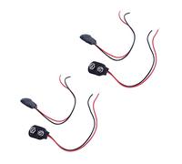 WOAFEY 4Pcs 15cm Wire Cable 9V 9 Volt Battery Clip Connector I Type