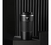 WOAFEY Stainless Steel Coffee Thermos Bottle for Tesla Model 3 Y S X Large Capacity Vacuum Insulated Cup Hiking Portable,Black
