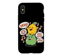 Woah We're Half Way There Woah Lemon On A Pear Funny Fruit Case for iPhone X/XS