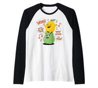 Woah We're Half Way There Woah Lemon On A Pear Funny Fruit Raglan Baseball Tee