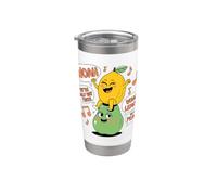 Woah We're Half Way There Woah Lemon On A Pear Funny Fruit Stainless Steel Insulated Tumbler