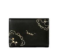 Woaikeyu Cute Bear Women Small Fashion Purse Multi Card ID Bag Ladies Wallet Clutch Bag Shoulder Strap White, The Black #2, One Size, Stylish