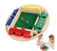 Woalopted Close The Box Game, Shut The Box Board Game, Funny Tabletop Games for 2-4 Players, Amusing Wooden Addition Game, Portable Table Learning Game for Classroom, Birthday Parties