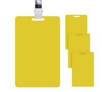Woalopted Erasable Badge Notepad - 4 Pieces Reusable Vertical, Mini Whiteboard Clipboard, Erasable Pocket Notepad For Manager Teacher Volunteer Student Nurse Doctor