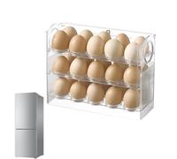 Woalopted Fridge Egg Organiser, Foldable Egg Holder for Fridge, Folding Egg Fridge Storage Holder Organiser, Egg Tray for the Fridge Side Door