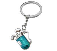 Woalopted Golf Keychains for Men, Mini Cute Golf Keychain, Zinc Alloy Keyring 2D Backpack Hand Bag Purse Decoration for Men Women Boys Girls