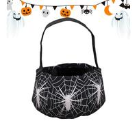 Woalopted Halloween Bags for Trick Or Treat, Reusable Tote Bags with Handles for Candy, Halloween Treat Basket, Party Favor for Women Youth Teens Men Girls Daughters Sisters Wives Friends