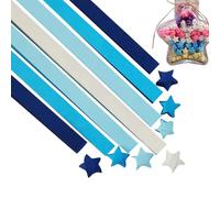 Woalopted Paper Star Stripes, 1350 Sheets Paper Star Strips, Double Sided Cute Craft Paper for Handmade Star Decoration, DIY Crafts