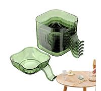 Woalopted Soy Sauce Dish - Kitchen Condiment Server | Plate Multifunctional Small Bowl with Holder for Buffet Gathering Lunch Outdoor Appetizer Home Party Picnic Dining Sharing