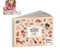 Woalopted Sticker Books for Kids,500+ Toys Games Coloring Travel - Creative Sticker Book for Kids,for Boys Girls Children Airplane Car Birthdays Christmas Holidays Party Trip Classroom