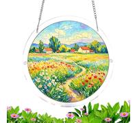 Woalopted Suncatcher for the - Decorative Puzzle Wall Hanging - Colourful Acrylic Suncatcher - For Spring Indoor Garden Backyard Outdoor Home Mother Grandma