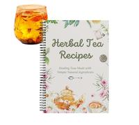 Woalopted Tea Recipe,Tea Brewing Guidebook for Beginners | Notebook with Illustrations, Spiral Binding Handbook for Women Men Adults Students School Classroom