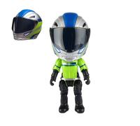Woalopted Transforming Ornaments With Hidden Racers Inside, Motorcycle Helmet Action Figure, Transform Helmet Statue Collectibles Toy, Motorcycle Rider Collectible Action Figures For Home Decor