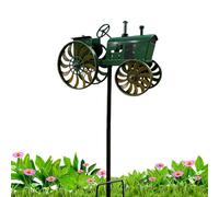 Woalopted Vintage Tractor Wind Spinner, Rustic Weather Resistant,Tractor Windmill Stake Decor, Vintage Metal Wind Sculptures & Spinners For Lawn Courtyard Patio Balcony Farm Countryside