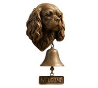 Woalopted Welcome Doorbells with Dog Motif, Funny with Animal Motif, Vintage Decorative Doorbells, Bell with Dog Head for the Front Door, for Garden, Yard, Home and Security Room