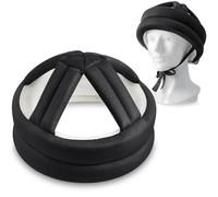 Woanger 1 Pcs Anti Fall Elder Head Safety Helmet for Adults Special Needs Thick Soft Protective Hat Adjustable Seniors Fall Prevention Head Protection Cap Elderly Helmet for Injury Protection (Black)