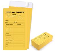 Woanger 100 Pcs Tithes and Offering Envelopes 6.3 x 3.5 Inches Church Supplies Tithe Envelopes for Saving Money Church Donation Supplies (Classic)