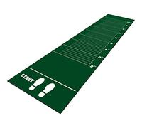 Woanger 12 x 2.5 Ft Long Jump Mat Green Sports Broad Jump Measurement Mat Hash Marks Carpeted Non Slip for Gym School Home Flooring Exercise Workout Training