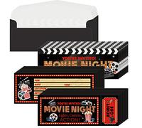 Woanger 50 Pieces Movie Party Invitations with Envelopes Movie Night Invitations Film Ticket for Birthday Baby Shower Film Night Red Carpet Party(Movie)
