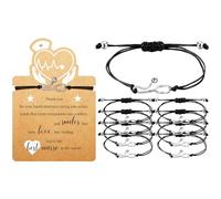 Woanger 50 Sets Nurse gifts Bracelet bulk Heart Stethoscope Appreciation Gifts with Blessing Card for Birthday Nurse Day Graduation, about 18-30 cm / 7.09-11.81 inches, alloy metal, paper