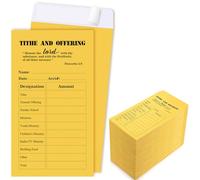 Woanger 500 Pcs Tithes and Offering Envelopes 6.3 x 3.5 Inches Church Supplies Tithe Envelopes for Saving Money Church Donation Supplies (Classic)