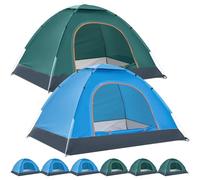 Woanger 6 Pack Bulk 2-3 Person Camping Tents for Homeless Lightweight Outdoor Tent with Rain Fly and Carrying Bag, Waterproof Windproof Setup Pop Up for Homeless Camping Backpacking (Blue Green)